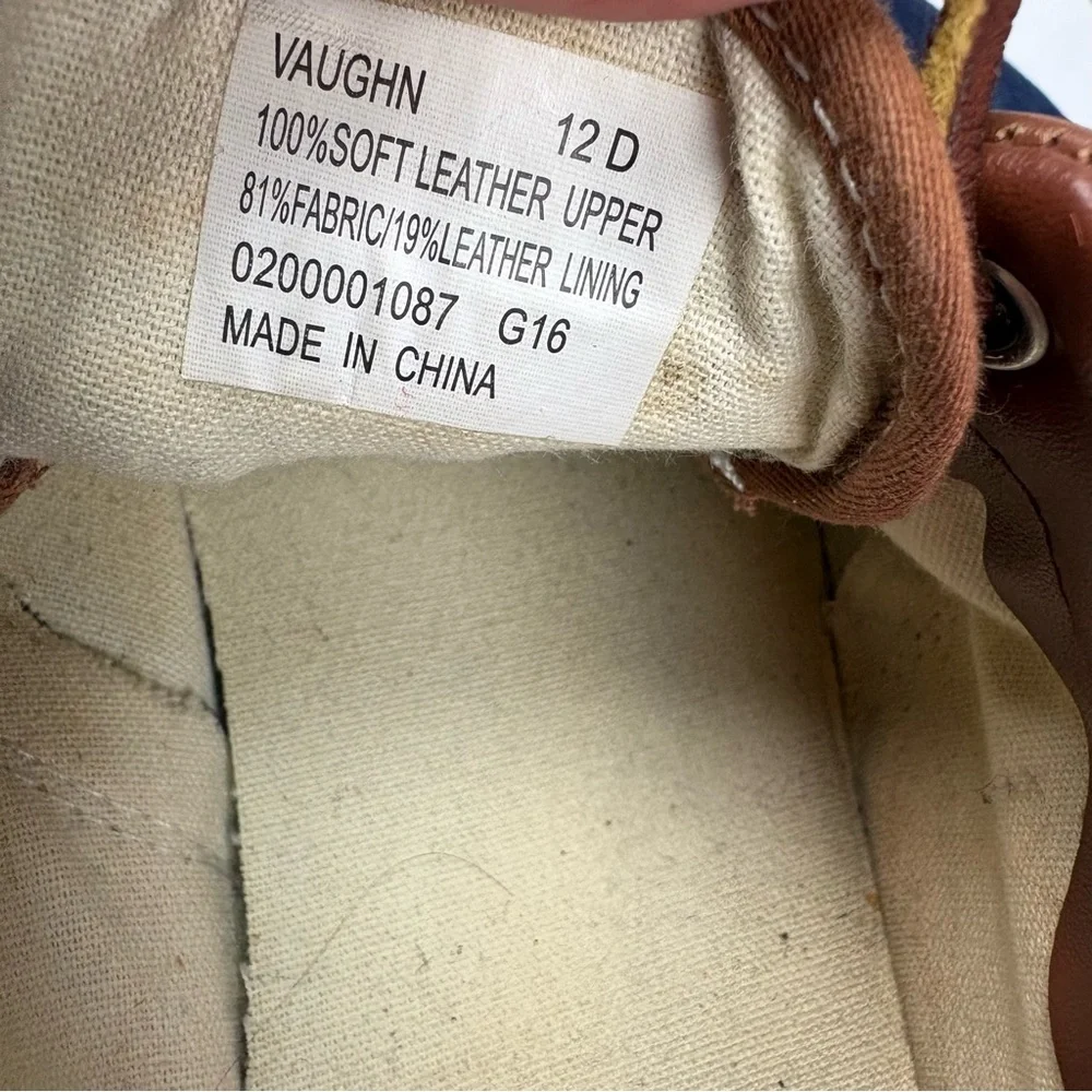 Polo Ralph Lauren Vaughn Shoes Sneakers Tan Brown Leather Lace-up Men’s size 12D